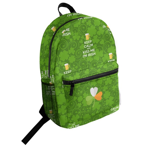 Custom Kiss Me I'm Irish Student Backpack (Personalized)