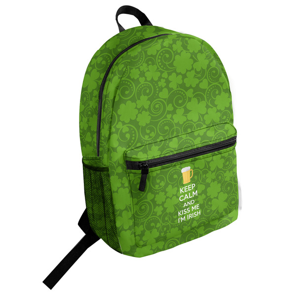 Custom Kiss Me I'm Irish Student Backpack (Personalized)