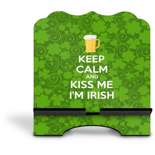 Kiss Me I'm Irish Stylized Tablet Stand - Front without iPad