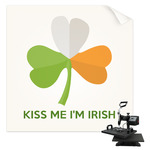 Kiss Me I'm Irish Sublimation Transfer - Shirt Back / Men (Personalized)