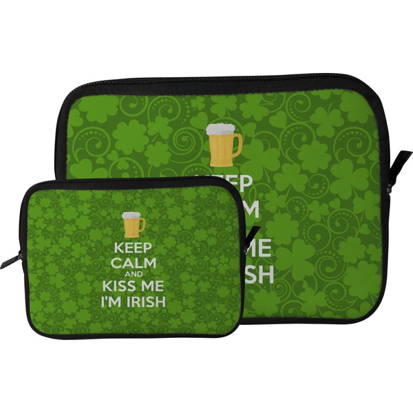 Kiss Me I'm Irish Tablet Sleeve (Size Comparison)