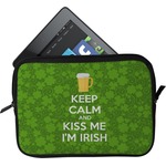 Kiss Me I'm Irish Tablet Case / Sleeve - Small (Personalized)