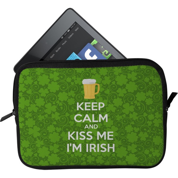 Custom Kiss Me I'm Irish Tablet Case / Sleeve - Small (Personalized)