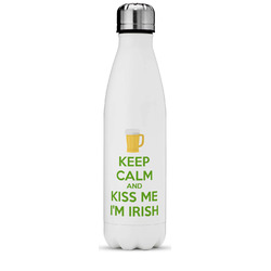 Kiss Me I'm Irish Water Bottle - 17 oz. - Stainless Steel - Full Color Printing