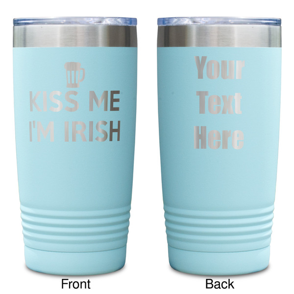 Kiss Me I'm Irish Teal Polar Camel Tumbler - 20oz -Double Sided - Approval