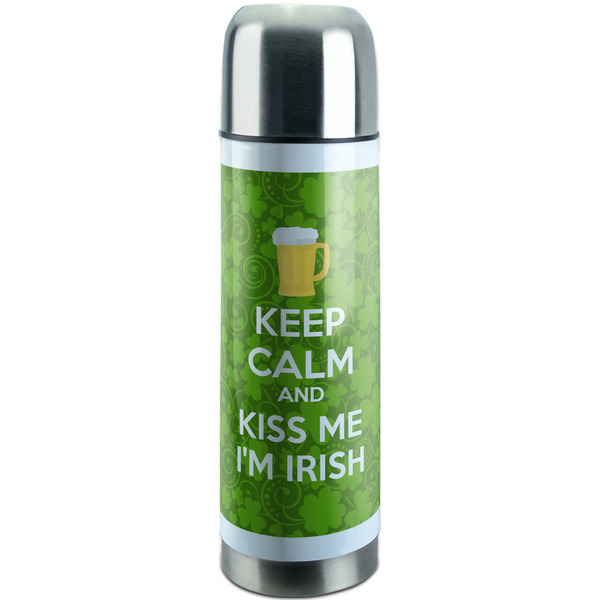 Custom Kiss Me I'm Irish Stainless Steel Thermos (Personalized)