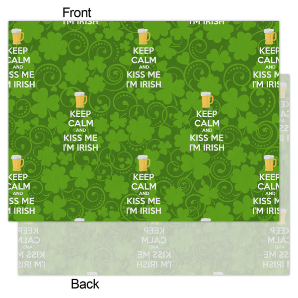 Kiss Me I'm Irish Tissue Paper - Heavyweight - Large - Front & Back
