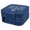 Kiss Me I'm Irish Travel Jewelry Boxes - Leather - Navy Blue - View from Rear