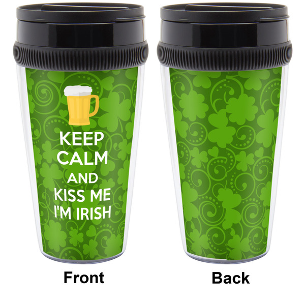 Kiss Me I'm Irish Travel Mug Approval (Personalized)