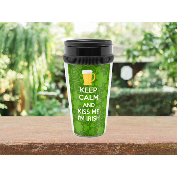 Kiss Me I'm Irish Travel Mug Lifestyle (Personalized)