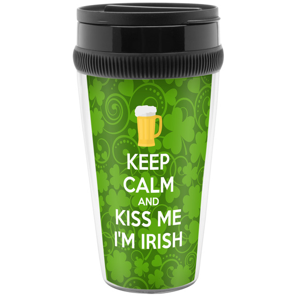 Custom Kiss Me I'm Irish Acrylic Travel Mug without Handle (Personalized)