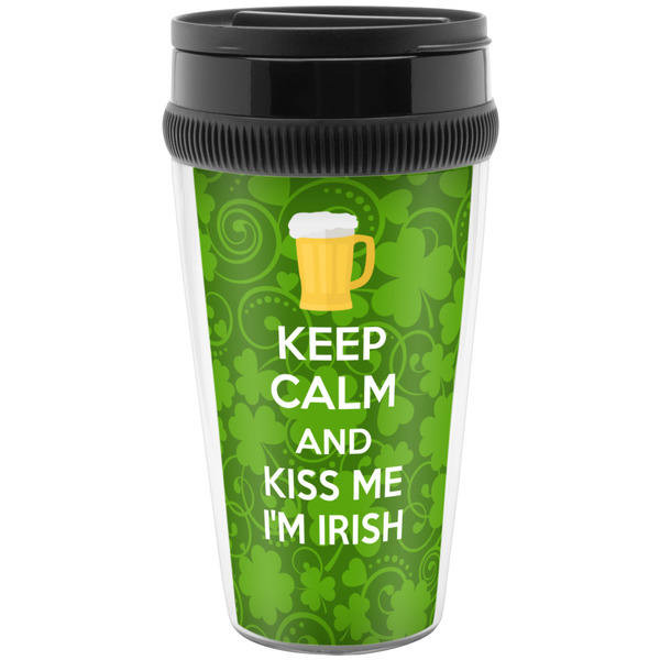Custom Kiss Me I'm Irish Acrylic Travel Mug without Handle (Personalized)