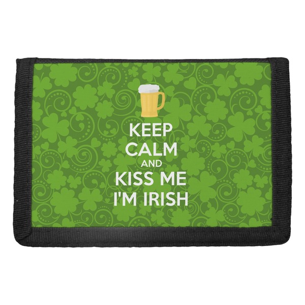 Custom Kiss Me I'm Irish Trifold Wallet (Personalized)