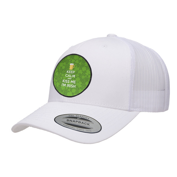 Custom Kiss Me I'm Irish Trucker Hat - White