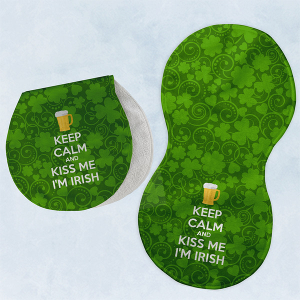 Kiss Me I'm Irish Two Peanut Shaped Burps - Open and Folded