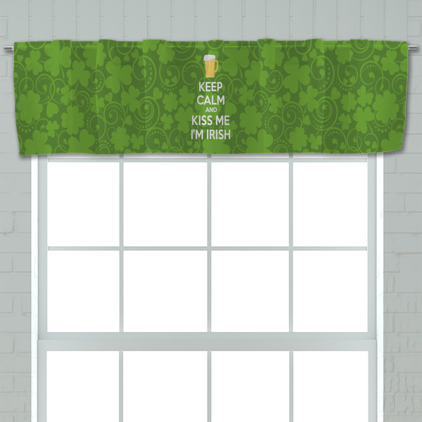Kiss Me I'm Irish Valance - Closeup on window