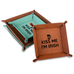 Kiss Me I'm Irish Faux Leather Valet Tray