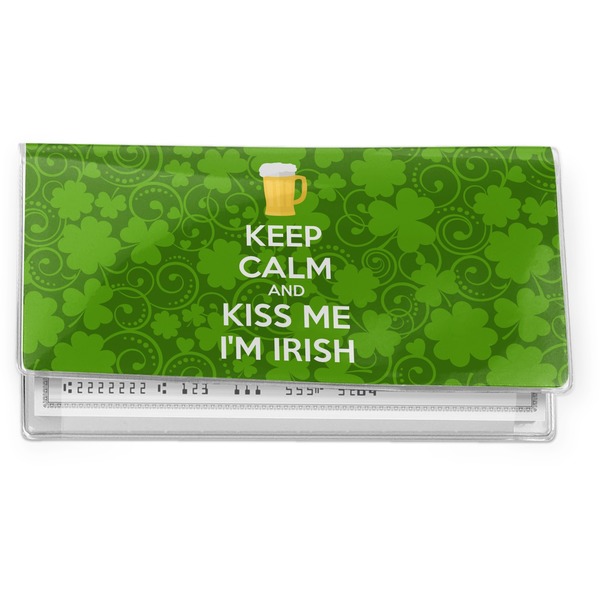 Custom Kiss Me I'm Irish Vinyl Checkbook Cover (Personalized)
