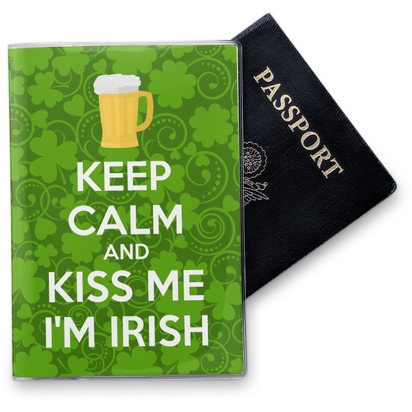 Custom Kiss Me I'm Irish Vinyl Passport Holder (Personalized)