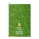 Kiss Me I'm Irish Waffle Weave Golf Towel