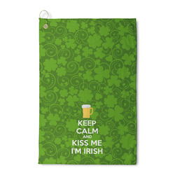 Kiss Me I'm Irish Waffle Weave Golf Towel
