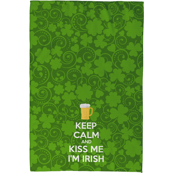 Kiss Me I'm Irish Waffle Weave Towel - Full Color Print - Approval Image