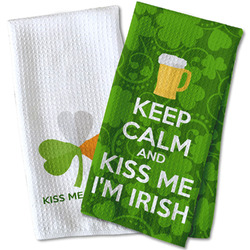 Kiss Me I'm Irish Kitchen Towel - Waffle Weave