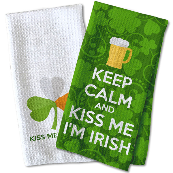 Kiss Me I'm Irish Waffle Weave Towels - Two Print Styles