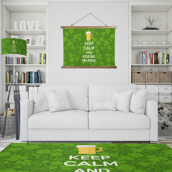Kiss Me I'm Irish Wall Hanging Tapestry - IN CONTEXT