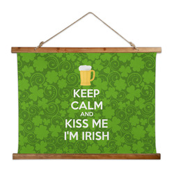 Kiss Me I'm Irish Wall Hanging Tapestry - Wide