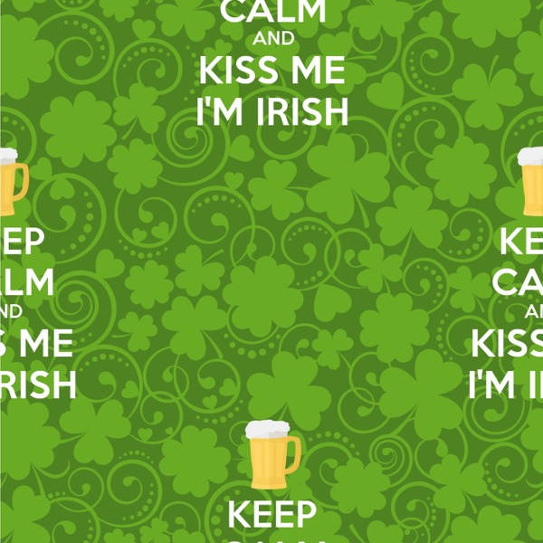 Custom Kiss Me I'm Irish Wallpaper & Surface Covering (Peel & Stick 24"x 24" Sample)