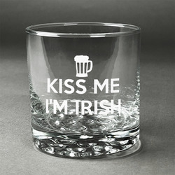 Kiss Me I'm Irish Whiskey Glass - Engraved