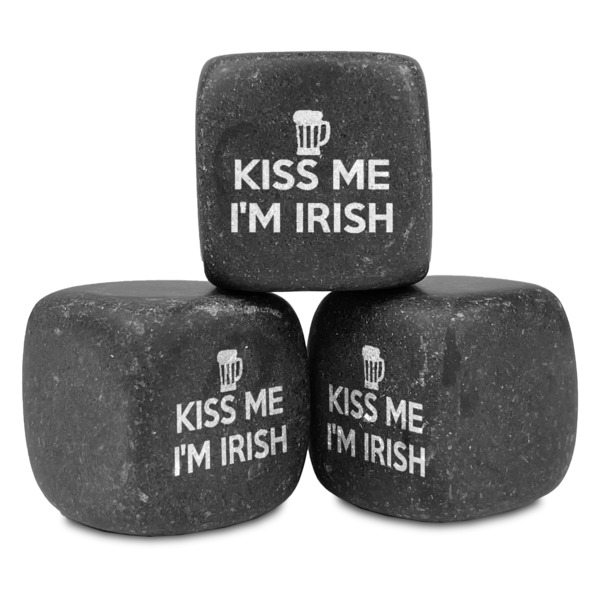 Custom Kiss Me I'm Irish Whiskey Stone Set - Set of 3