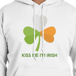 Kiss Me I'm Irish Hoodie - White - 3XL