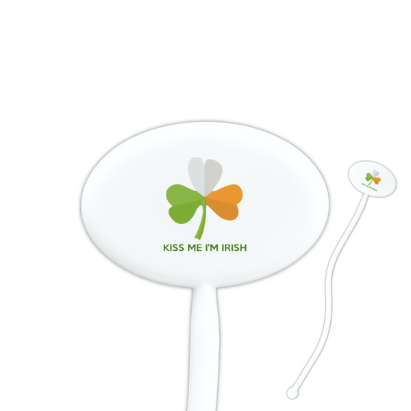 Custom Kiss Me I'm Irish Oval Plastic Stir Sticks