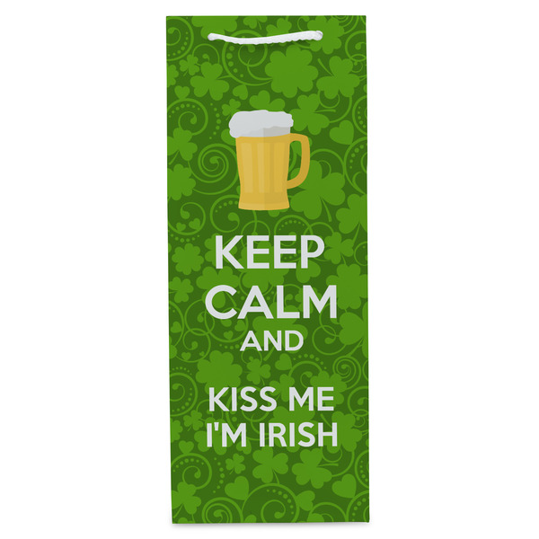Kiss Me I'm Irish Wine Gift Bag - Gloss - Front