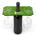 Kiss Me I'm Irish Wine Bottle & Glass Holder (Personalized)