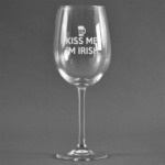 Kiss Me I'm Irish Wine Glass (Single)