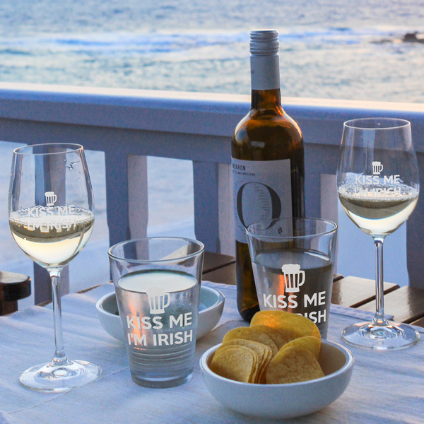 Kiss Me I'm Irish Wine Glasses - Lifestyle (UPDATE)