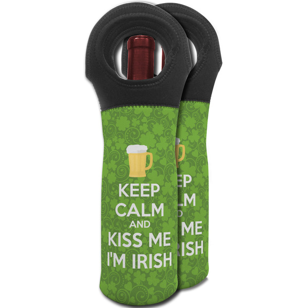 Kiss Me I'm Irish Wine Tote Bag - MAIN