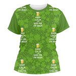 Kiss Me I'm Irish Women's Crew T-Shirt - 2X Large (Personalized)