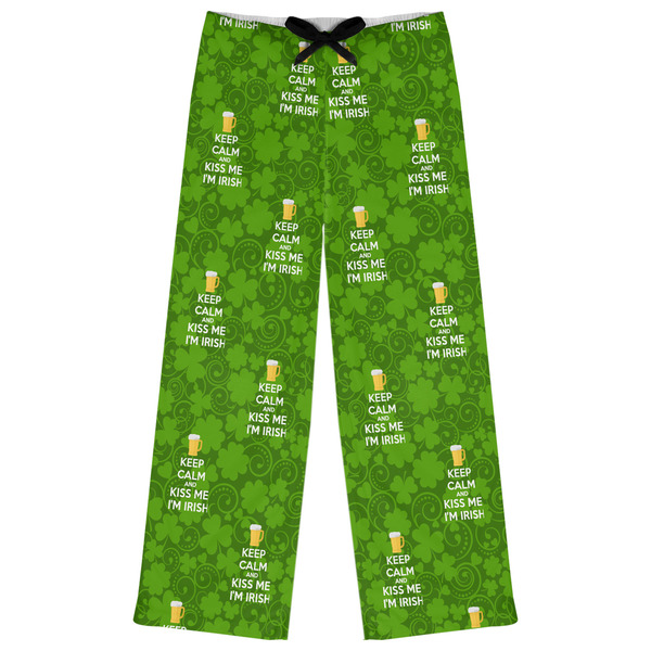 Custom Kiss Me I'm Irish Womens Pajama Pants - S (Personalized)