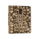 Kiss Me I'm Irish Wood 3-Ring Binder - 1" Half-Letter Size