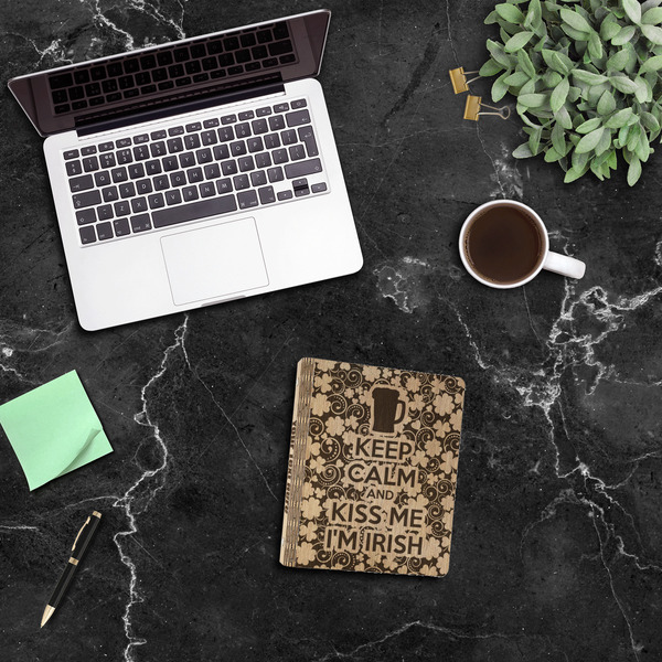 Kiss Me I'm Irish Wood 3-Ring Binders - 1" Half-Letter - In Context