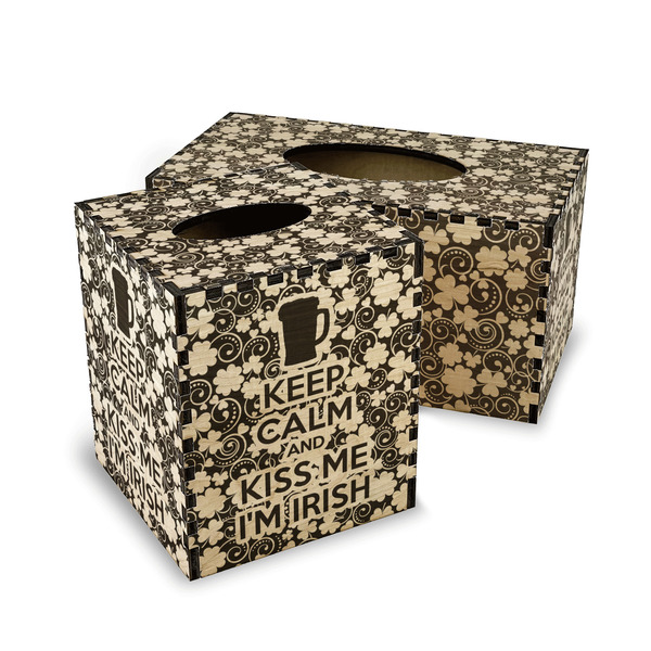 Kiss Me I'm Irish Wood Tissue Box Covers - Parent/Main
