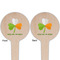 Kiss Me I'm Irish Wooden 4" Food Pick - Round - Double Sided - Front & Back
