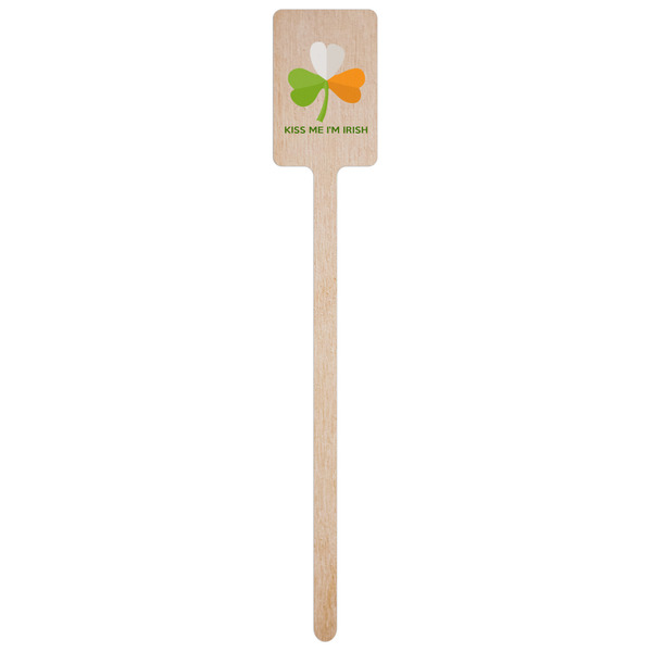 Kiss Me I'm Irish Wooden 6.25" Stir Stick - Rectangular - Single Stick