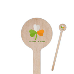 Kiss Me I'm Irish 6" Round Wooden Stir Sticks - Double Sided
