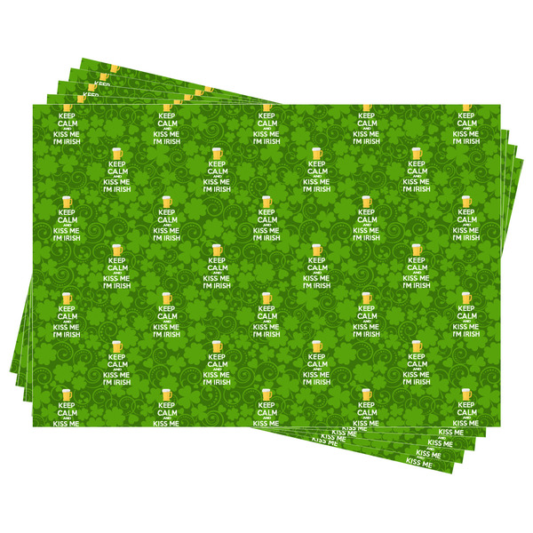 Kiss Me I'm Irish Wrapping Paper - Front & Back - Sheets Approval