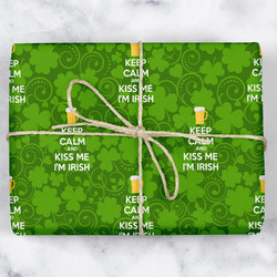 Kiss Me I'm Irish Wrapping Paper (Personalized)